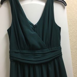 Dark green, long dress by Lulus, used once, size XS.